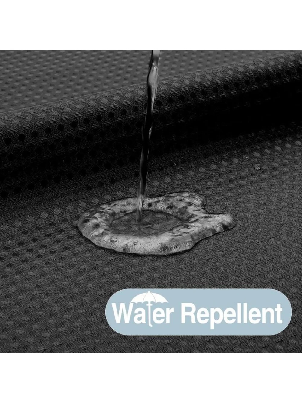 Waterproof Waffle Shower Curtain with See-Through Window, Heavy Duty 72'' x 75''